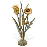 Kornblumen-Skulptur