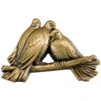 Ornament turtelnde Tauben auf Zweig