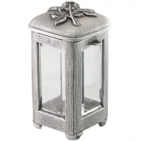 Grableuchte mit Rose, Aluminium
