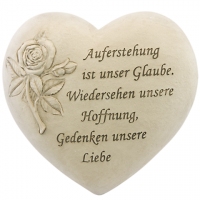 Trauerherz mit Rose