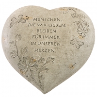 Trauerherz mit floralem Motiv
