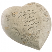 Trauerherz mit floralem Motiv