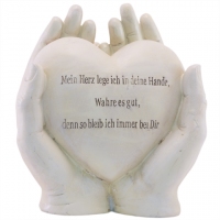Hände mit Trauerherz
